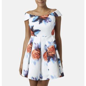 Topshop white floral dress